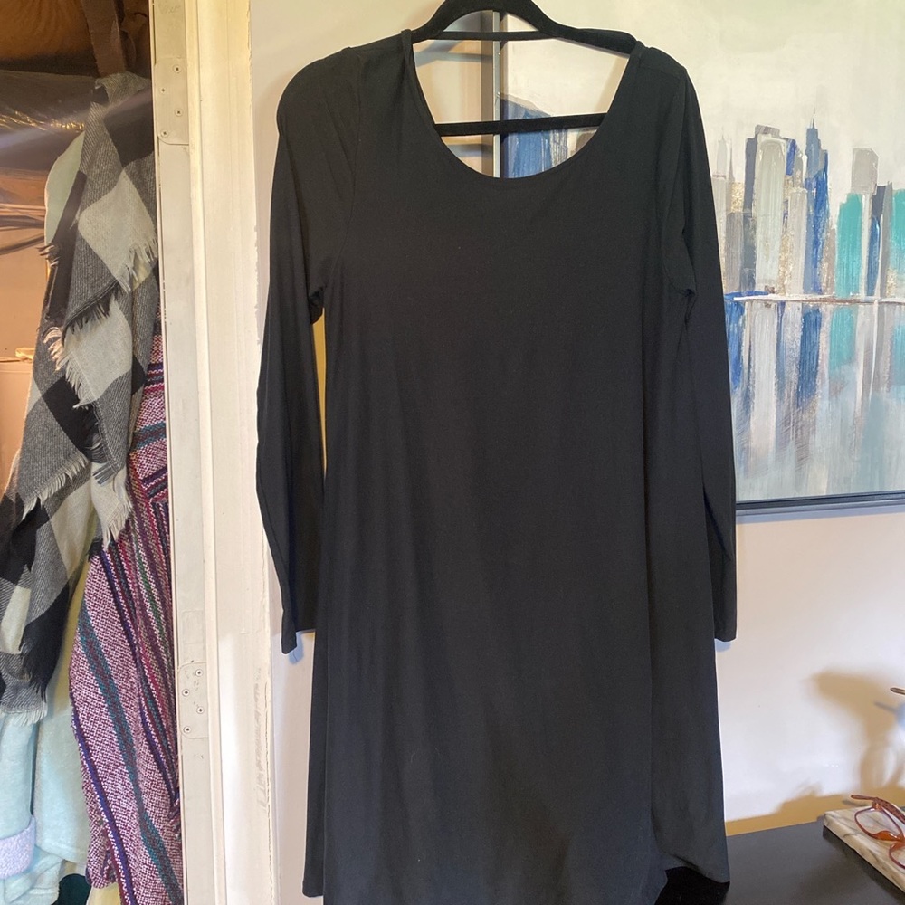 Long sleeve black dress
